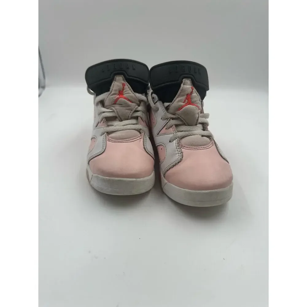 Nike Air Jordan 6 Retro Boys Size 1Y Pink Athletic Shoes Sneakers DV3528-102